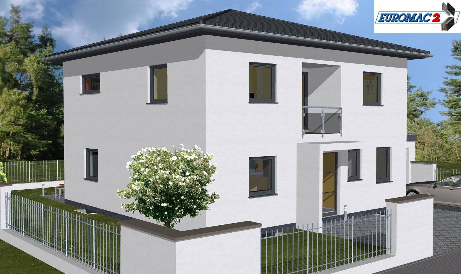 Massivhaus Lifestyle 180 ZD von EUROMAC 2 S.A.S. Bausatzhaus ab 47328€, Stadtvilla Außenansicht 1