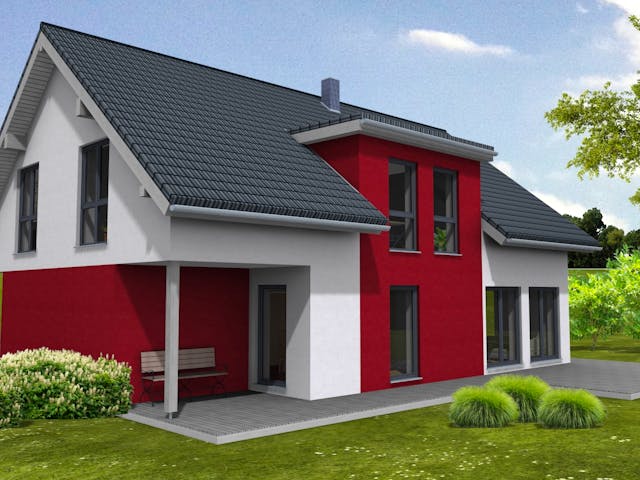 Fertighaus Lifestyle 219 - inkl. überbauter Garage von Suckfüll Energiesparhaus Schlüsselfertig ab 534094€, Außenansicht 1