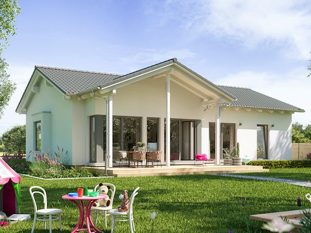 Fertighaus SOLUTION 110 V2 von Living Fertighaus Schlüsselfertig ab 320325€, Bungalow Außenansicht 1