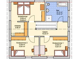Fertighaus London von Fingerhut Haus Schlüsselfertig ab 405086€, Satteldach-Klassiker Grundriss 2