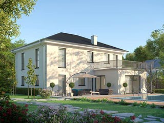 Massivhaus Maiestas von AUREA Massivhaus, Stadtvilla Außenansicht 1