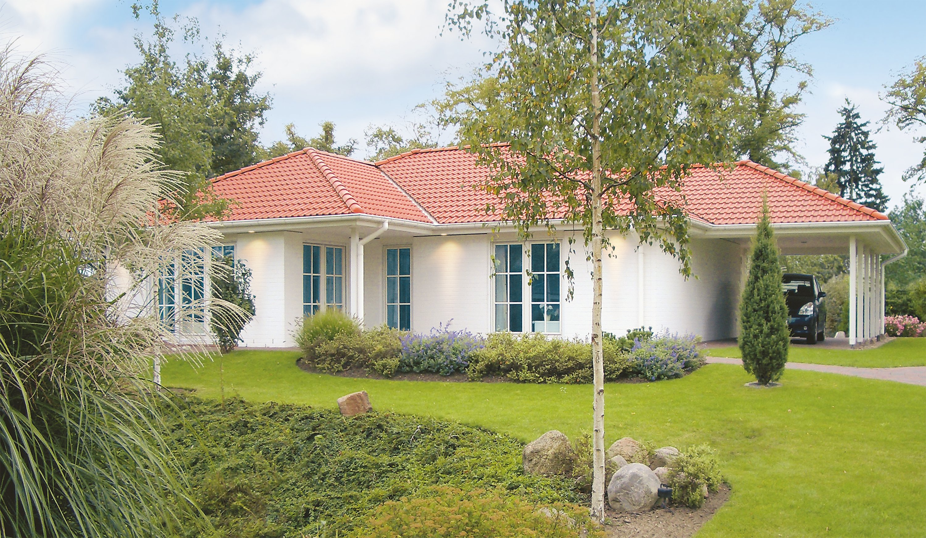 Fertighaus Mandö von Danhaus Deutschland Schlüsselfertig ab 306419€, Bungalow Außenansicht 1