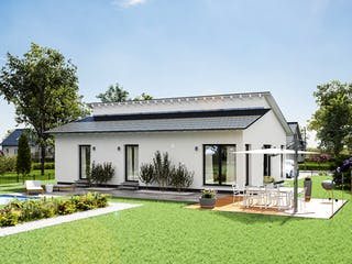 Fertighaus ComfortStyle 10.01 P von massa haus Ausbauhaus ab 140999€, Bungalow Außenansicht 4