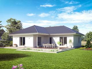 Fertighaus ComfortStyle 13.01 W von massa haus Ausbauhaus ab 158999€, Bungalow Außenansicht 4