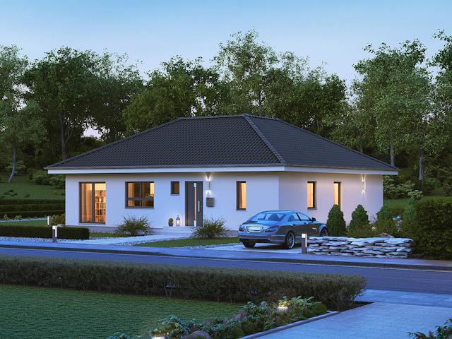 Fertighaus ComfortStyle 13.03 W von massa haus Ausbauhaus ab 160999€, Bungalow Außenansicht 1