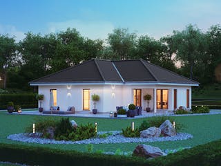 Fertighaus ComfortStyle 13.03 W von massa haus Ausbauhaus ab 160999€, Bungalow Außenansicht 2