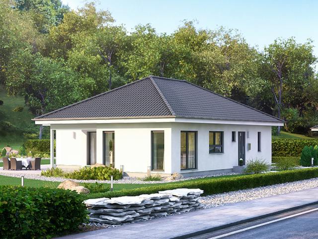 Fertighaus ComfortStyle 13.03 W von massa haus Ausbauhaus ab 160999€, Bungalow Außenansicht 3