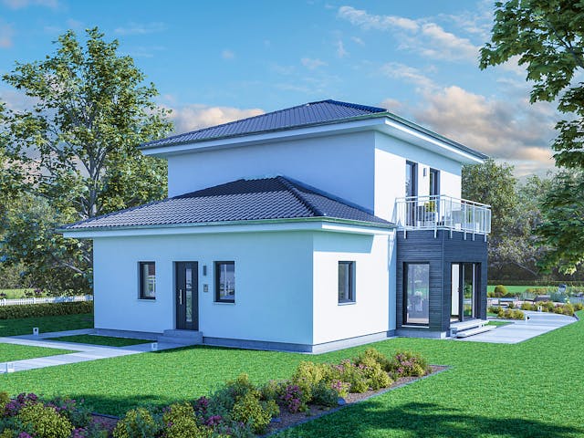 Fertighaus LifeStyle 13.09 W von massa haus Ausbauhaus ab 177999€, Stadtvilla Außenansicht 1 Fertighaus LifeStyle 13.09 W von massa haus Ausbauhaus ab 177999€, Stadtvilla Außenansicht 1