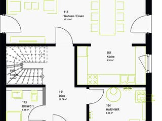 Fertighaus LifeStyle 13.10 F von massa haus Ausbauhaus ab 180999€, Cubushaus Grundriss 1