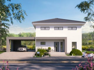 Fertighaus LifeStyle 16.01 W von massa haus Ausbauhaus ab 177999€, Stadtvilla Außenansicht 2