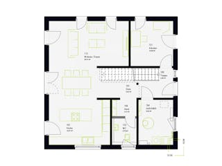 Fertighaus LifeStyle 16.01 W von massa haus Ausbauhaus ab 177999€, Stadtvilla Grundriss 1