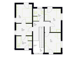 Fertighaus LifeStyle 16.05 P von massa haus Ausbauhaus ab 159999€, Pultdachhaus Grundriss 2