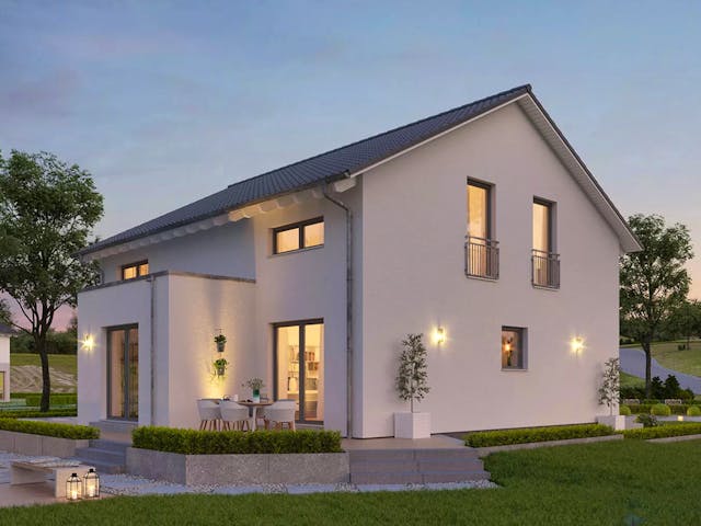 Fertighaus LifeStyle 17.01 S von massa haus Ausbauhaus ab 151999€, Satteldach-Klassiker Außenansicht 1
