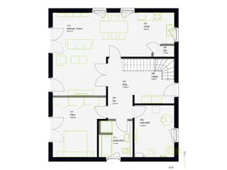 Fertighaus LifeStyle 17.01 S von massa haus Ausbauhaus ab 151999€, Satteldach-Klassiker Grundriss 1