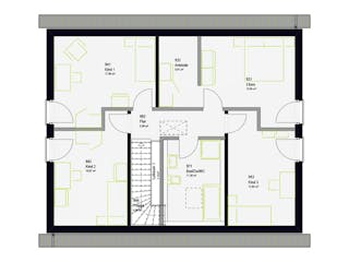 Fertighaus LifeStyle 18.02 S von massa haus Ausbauhaus ab 154999€, Satteldach-Klassiker Grundriss 2