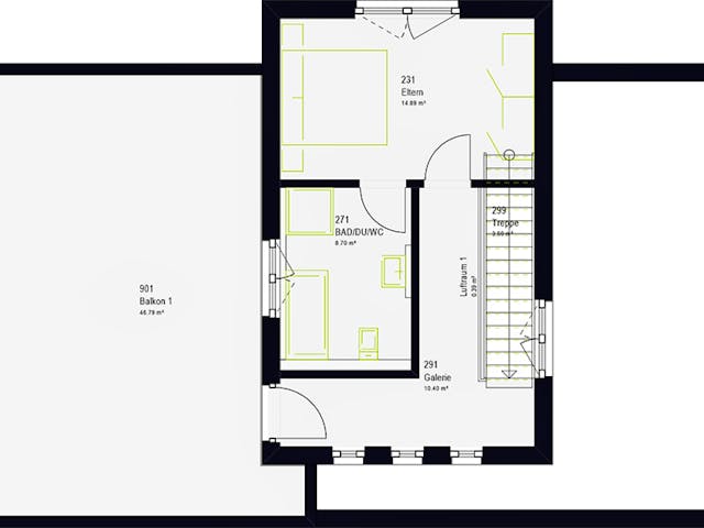 Fertighaus LifeStyle 19.04 F von massa haus Ausbauhaus ab 254999€, Cubushaus Grundriss 2