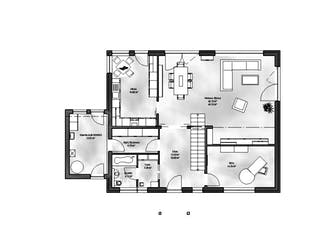 Massivhaus Einfamilienhaus Emilia von Massive Wohnbau, Satteldach-Klassiker Grundriss 1