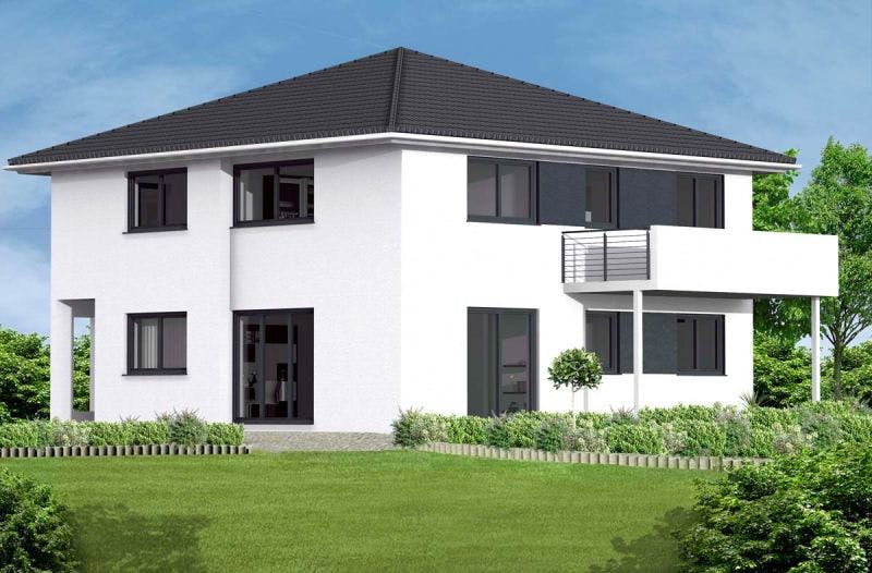 Massivhaus Stadtvilla 5 von Massive Wohnbau, Stadtvilla Außenansicht 1