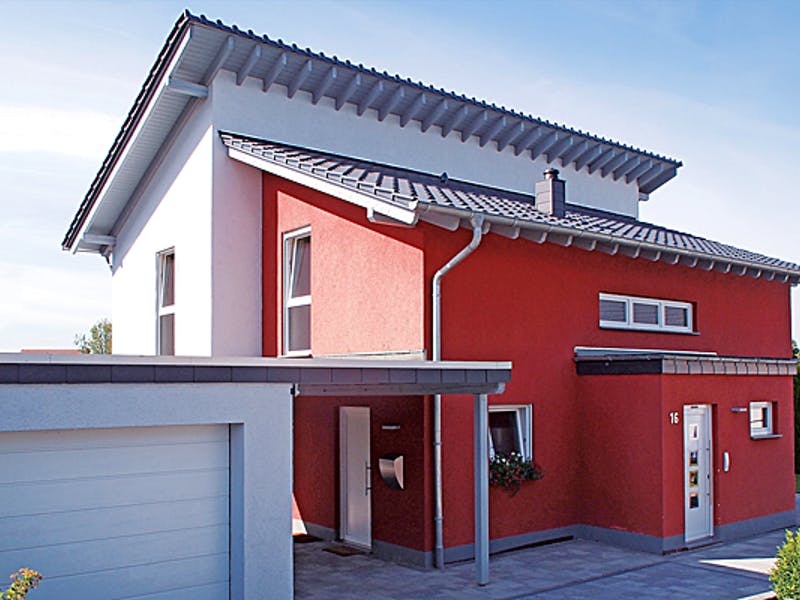 Massives Pultdachhaus von MBS-Massivbau