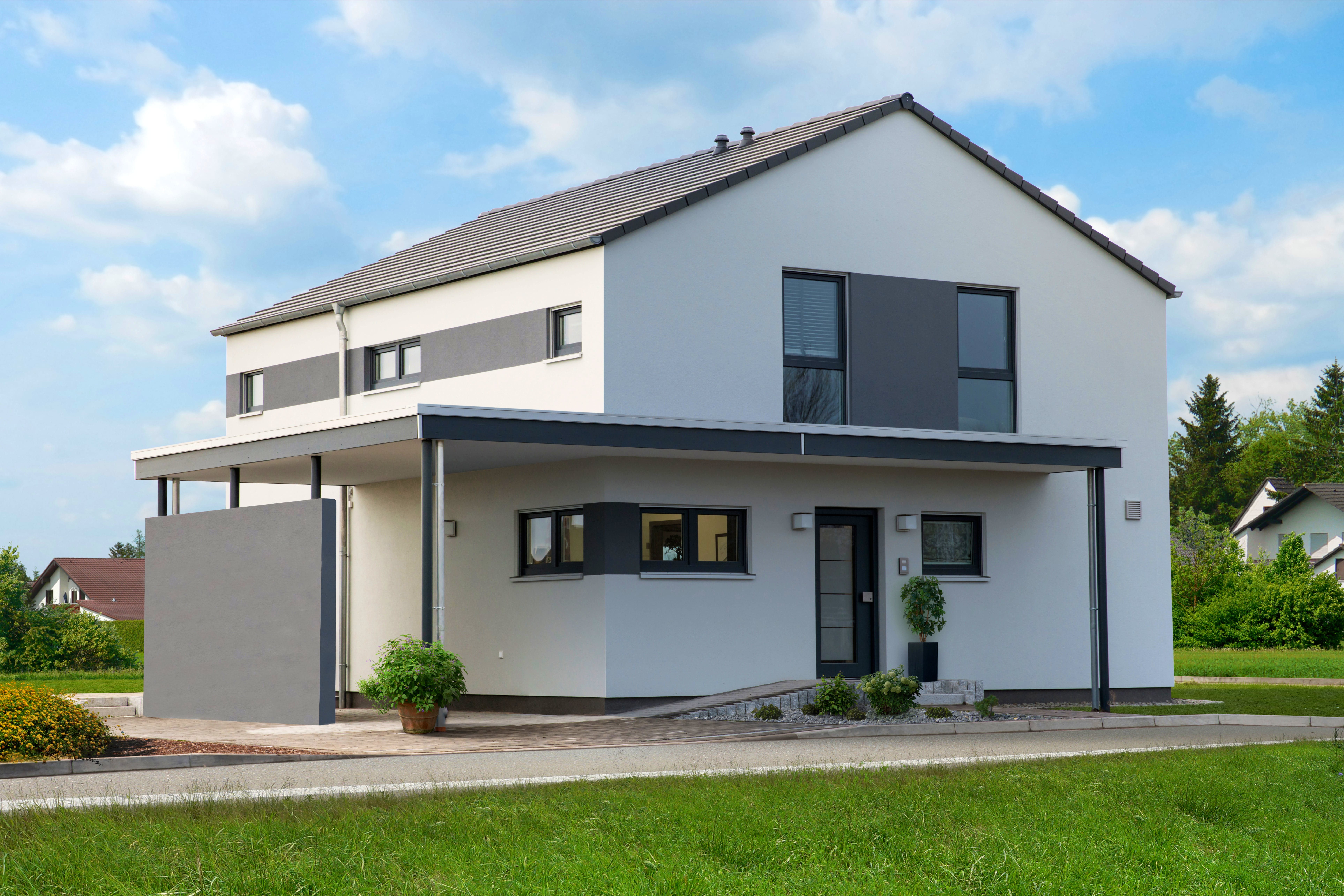 Fertighaus MH Berlin-Werder - MEDLEY 3.0 von FingerHaus Schlüsselfertig ab 385479€, Stadtvilla Außenansicht 1