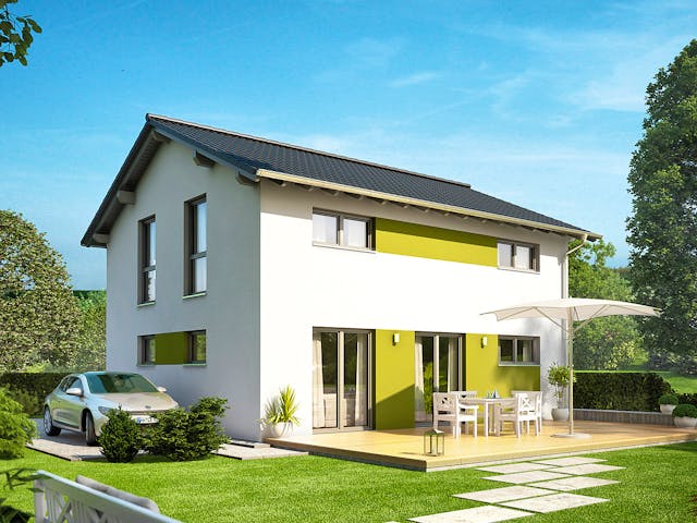 Fertighaus MEDLEY 3.0 110 A S215 von FingerHaus Schlüsselfertig ab 323967€, Satteldach-Klassiker Außenansicht 1