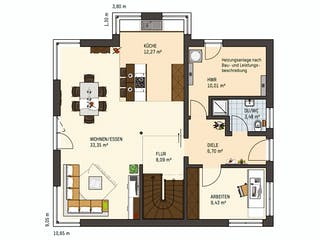 Fertighaus MEDLEY 3.0 300 S215 SE von FingerHaus, Satteldach-Klassiker Grundriss 1