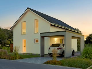 Fertighaus SweetHome2.0 von Meisterstück-HAUS, Satteldach-Klassiker Außenansicht 2