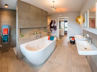 Fertighaus FUSION - Musterhaus Mannheim von Meisterstück-HAUS, Fachwerk Innenansicht 4