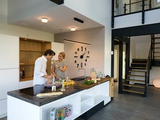 Fertighaus Ästhetik - Musterhaus Günzburg von Meisterstück-HAUS Schlüsselfertig ab 688732€, Fachwerk Innenansicht 3