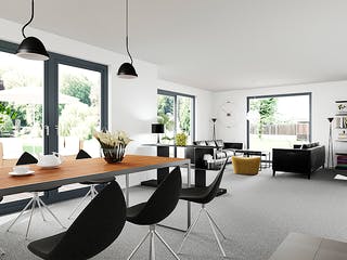 Fertighaus x-black 1 - Bauhaus-Villa mit Garage von Meisterstück-HAUS, Cubushaus Innenansicht 1