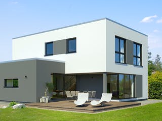 Fertighaus x-black2 - Das Bauhaus-Statement von Meisterstück-HAUS, Cubushaus Außenansicht 2