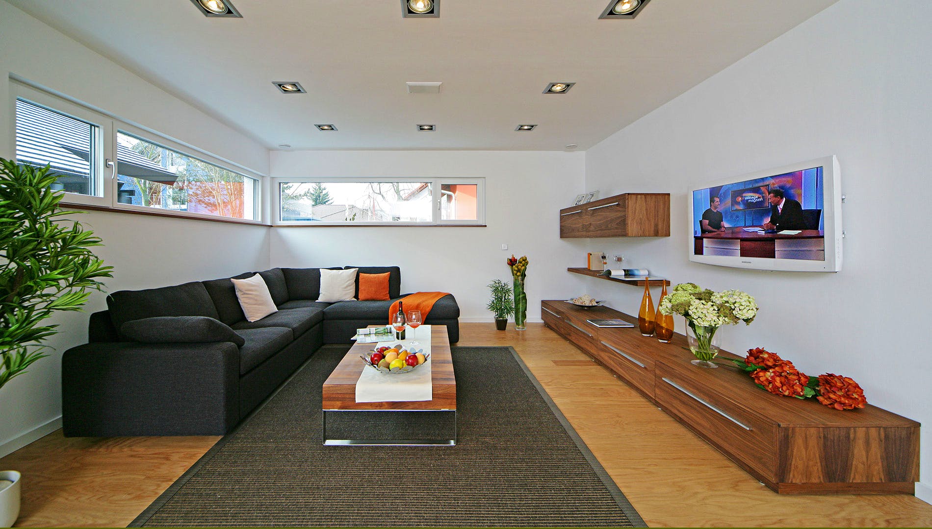 Fertighaus MH EMOTION von Fertighaus WEISS Schlüsselfertig ab 422000€, Pultdachhaus Innenansicht 1