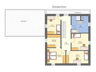 Massivhaus Stylisches Flachdachhaus von Massivhaus Rhein Lahn, Cubushaus Grundriss 2