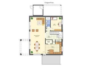 Massivhaus Flachdachhaus mit Wow-Effekt von Massivhaus Rhein Lahn, Cubushaus Grundriss 1