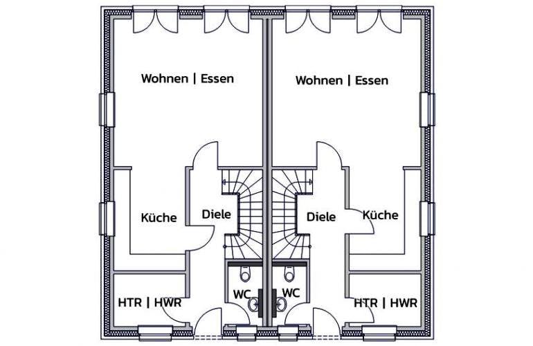 Massivhaus 2FRESH von Kagebau, Grundriss 1