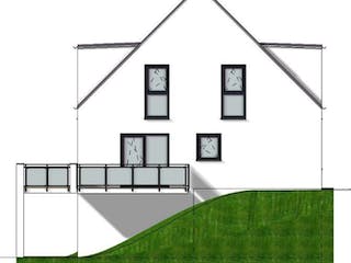 Massivhaus 3FH Version 372 von Grundsteinhaus Schlüsselfertig ab 451700€,  Außenansicht 2