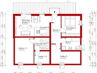 Massivhaus 3FH Version 372 von Grundsteinhaus Schlüsselfertig ab 451700€,  Grundriss 2