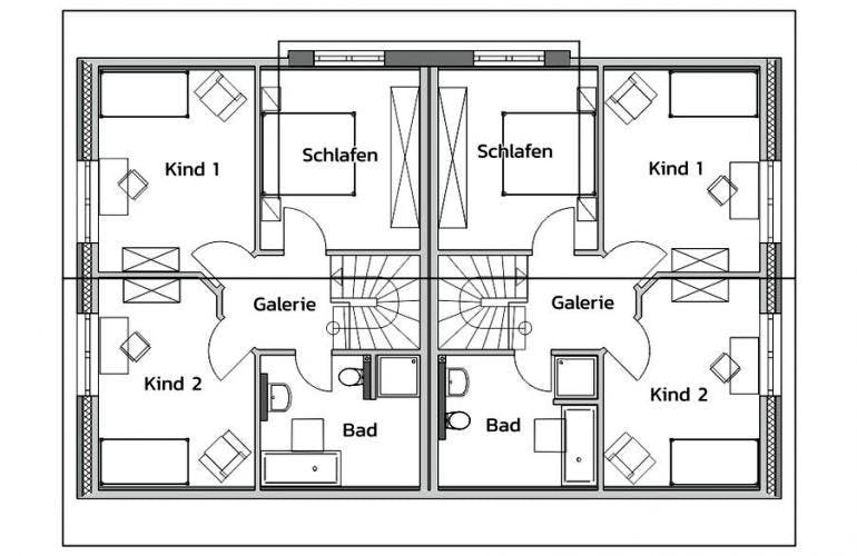 Massivhaus 4TWO von Kagebau, Grundriss 1