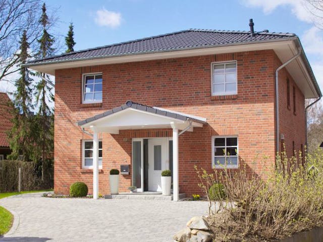 Massivhaus Adam Olearius 145 von Stoll Haus Schlüsselfertig ab 217600€, Stadtvilla Außenansicht 1