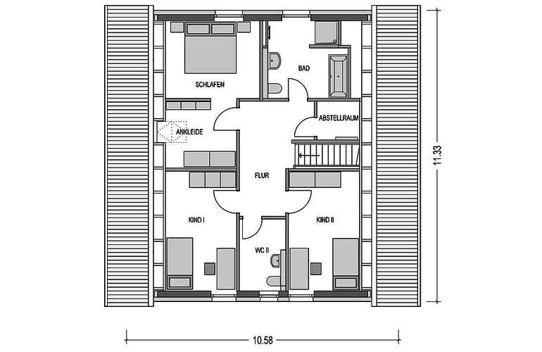 Massivhaus Alto F11 (inactive) von Heinz von Heiden, Grundriss 1