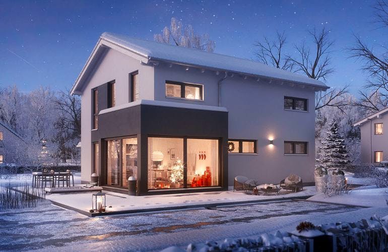 Massivhaus ARCHITEKTENHAUS ALLEA von KHC Bauträger Schlüsselfertig ab 403900€, Außenansicht 1