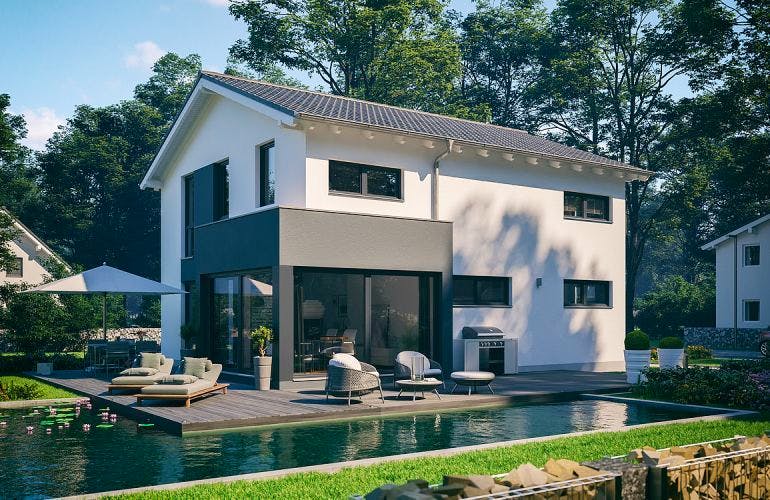 Massivhaus ARCHITEKTENHAUS ALLEA von KHC Bauträger Schlüsselfertig ab 403900€, Außenansicht 2
