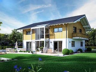 Massivhaus ARCHITEKTENHAUS APOS von Kern-Haus Chemnitz Schlüsselfertig ab 592900€, Satteldach-Klassiker Außenansicht 3