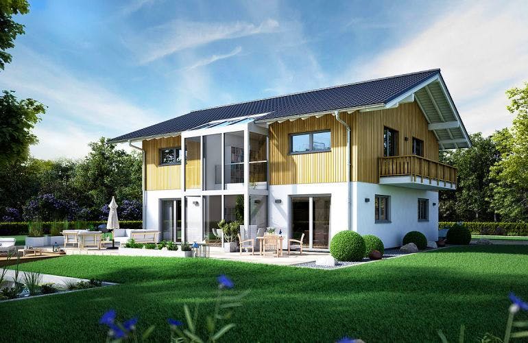 Massivhaus ARCHITEKTENHAUS APOS von KHC Bauträger Schlüsselfertig ab 470900€, Außenansicht 1