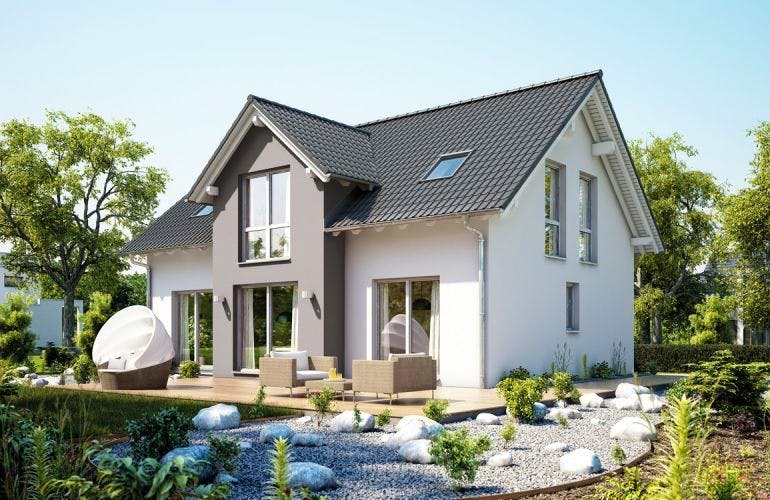 Massivhaus ARCHITEKTENHAUS AURA von KHC Bauträger Schlüsselfertig ab 320900€, Außenansicht 2