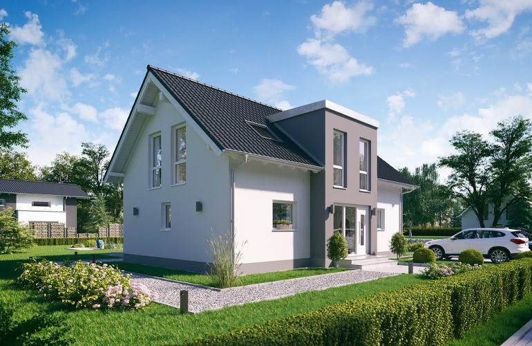 Massivhaus ARCHITEKTENHAUS AURO von KHC Bauträger Schlüsselfertig ab 428900€, Außenansicht 1