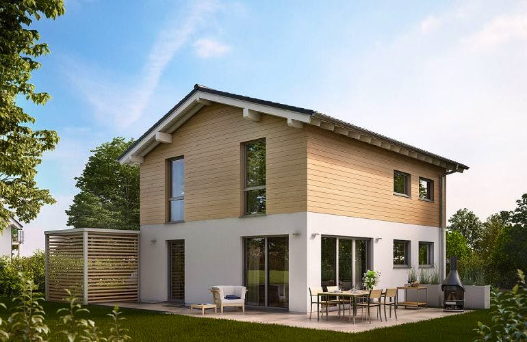 Massivhaus ARCHITEKTENHAUS CARA von KHC Bauträger Schlüsselfertig ab 255900€, Außenansicht 1