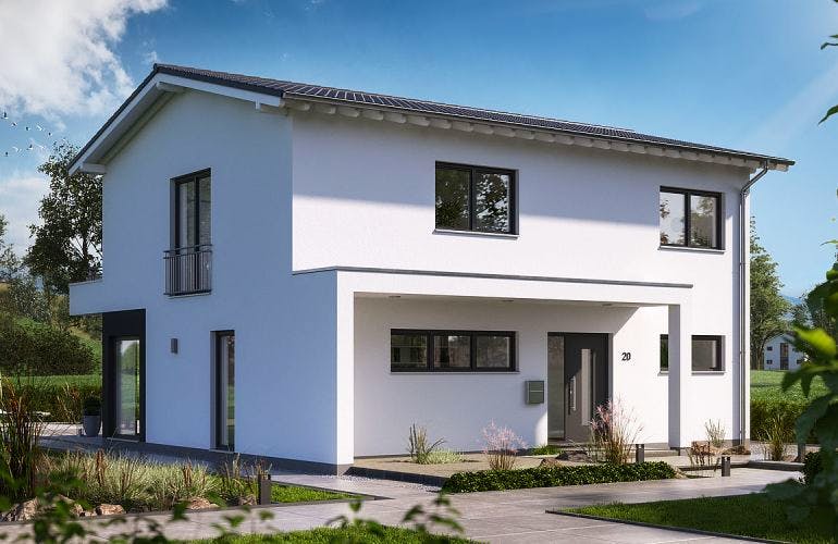 Massivhaus ARCHITEKTENHAUS ELEA von KHC Bauträger Schlüsselfertig ab 409900€, Außenansicht 1