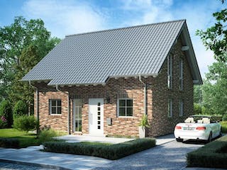 Massivhaus ARCHITEKTENHAUS ESPRIT KLINKER von Kern-Haus Chemnitz Schlüsselfertig ab 322900€, Außenansicht 1