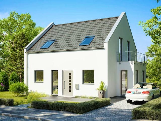 Massivhaus ARCHITEKTENHAUS ESPRIT TRENDLINE von Kern-Haus Chemnitz Schlüsselfertig ab 345900€, Außenansicht 1